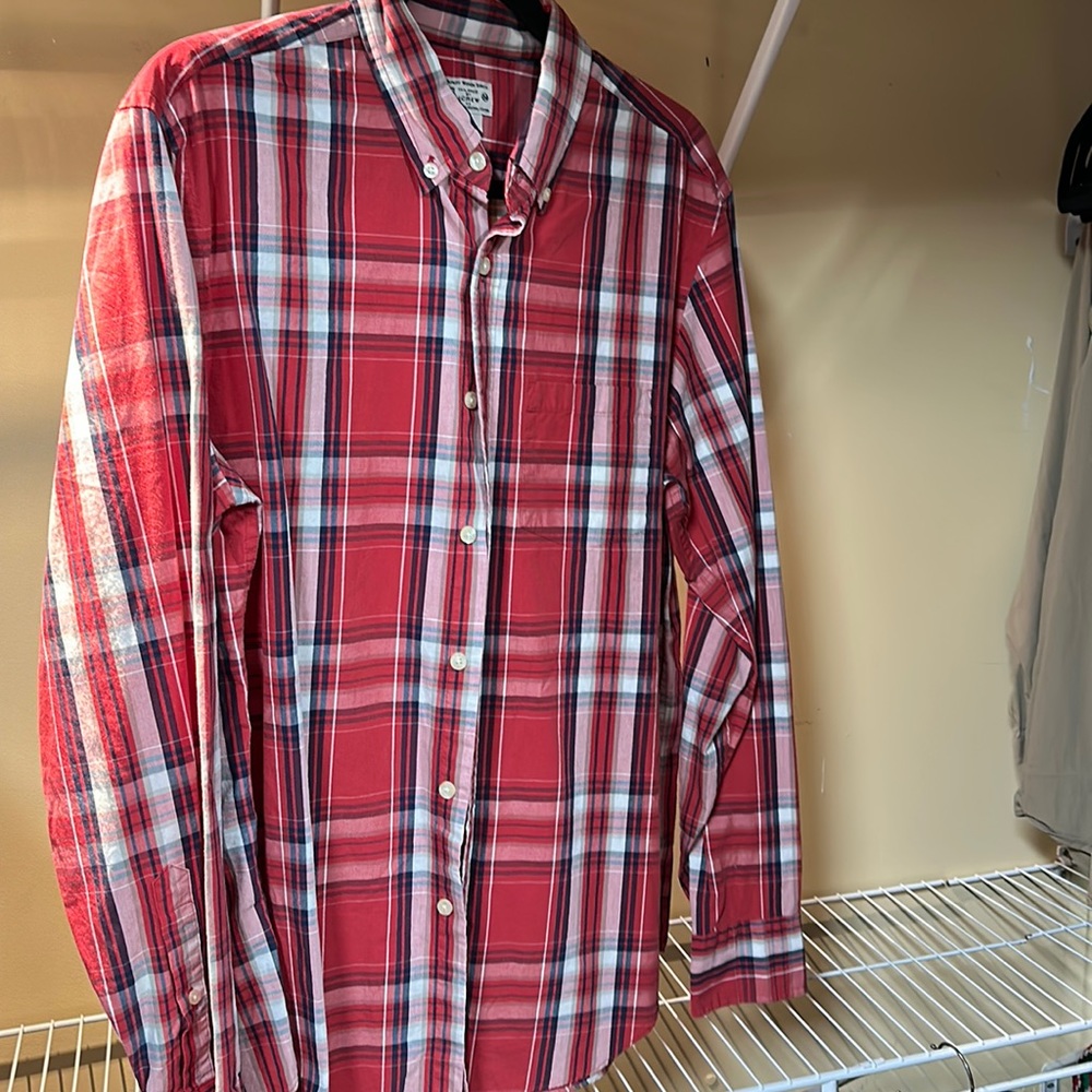 Men’s J Crew L buffalo plaid button down shirt